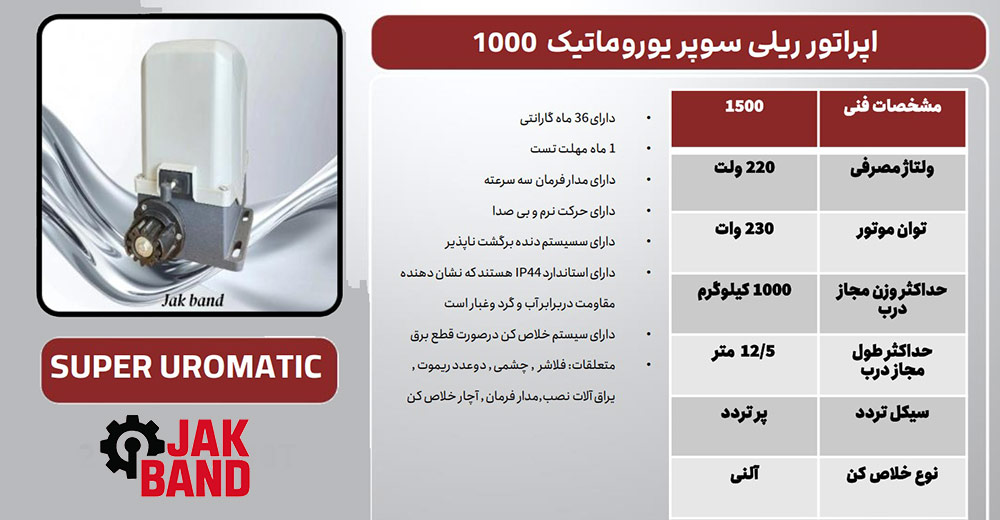 جک ریلی پارکینگ سوپر یوروماتیک 1000 کیلو 1 قیمت جک ریلی پارکینگ یوروماتیک 1000